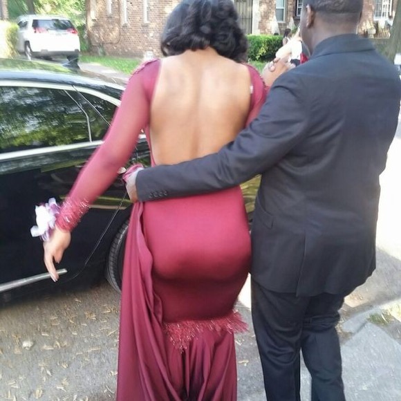 Burgundy PROM Formal Evening gown - Picture 2 of 4